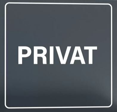 Zaunschild "Privat" Anthrazit