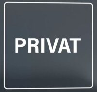 Zaunschild "Privat" Anthrazit