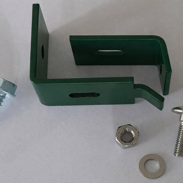 Zaunanschlu&szlig; 1 St&uuml;ck/ Set mit Befestingungsmittel, RAL6005