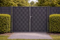 Zaunanlage Komplettset, 15 Meter L&auml;nge, 1830 mm H&ouml;he, zum Einbetonieren,  RAL7016, anthrazit