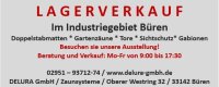 Doppeltor, Breite: 3000 x Höhe: 1800 (1500/1500) zum Einbetonieren, RAL7016