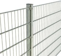 Zaunpfosten 60/40, zum Einbetonieren, Zaunh&ouml;he 630 mm, feuerverzinkt, mit Abdeckleiste