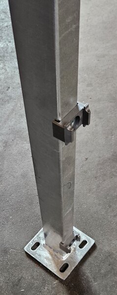 Zaunpfosten 60/40, zum Aufd&uuml;beln, Zaunh&ouml;he:1630 mm, feuerverzinkt, Klemmhalter