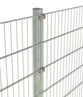 Zaunpfosten 60/40, zum Aufd&uuml;beln, Zaunh&ouml;he:1630 mm, feuerverzinkt, Klemmhalter