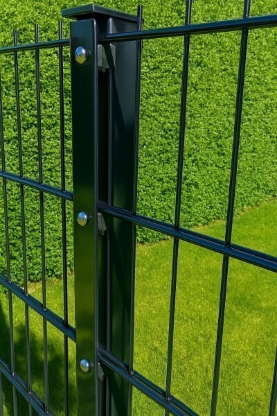 Zaunpfosten 60/40, zum Einbetonieren, Zaunhöhe 1030 mm, RAL7016, Anthrazit , mit Abdeckleiste