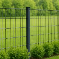 Zaunpfosten 60/40, zum Einbetonieren, Zaunhöhe 1030 mm, RAL7016, Anthrazit , mit Abdeckleiste