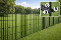 Aktion Komplettset, 30 Meter Länge, 1030 mm Höhe, zum Einbetonieren,  RAL7016, anthrazit