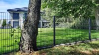 Zaunanlage Komplettset, 40 Meter Länge, 2030 mm Höhe, zum Einbetonieren,  RAL7016, anthrazit