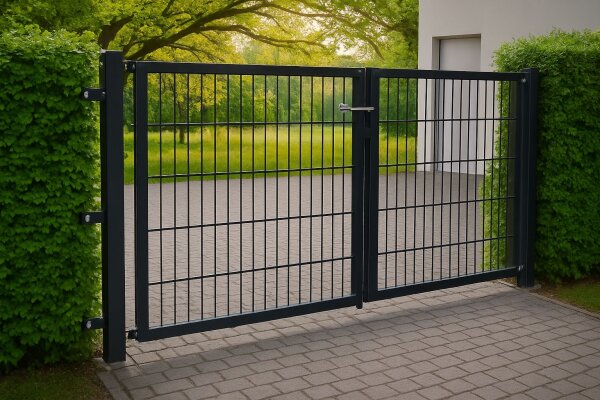 Kombi-Doppeltor Breite 3000mm, H&ouml;he 1600mm, zum Aufd&uuml;beln, RAL 7016, anthrazit